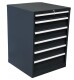 E-Tools | premium line 75720 Werkplaatskast | B717 x D725 x H1000 | 6 laden | Antraciet
