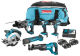 Makita DLX6038T 18V combiset - 6 machines + 3 accu’s + lader