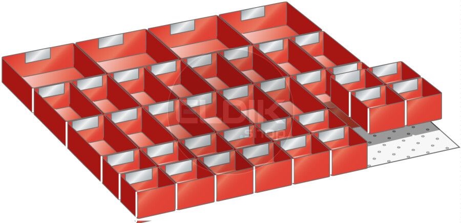 Lista 100.380.000 Set-indelingsmateriaal, 36E x 36E | voor ladehoogte 50 mm
