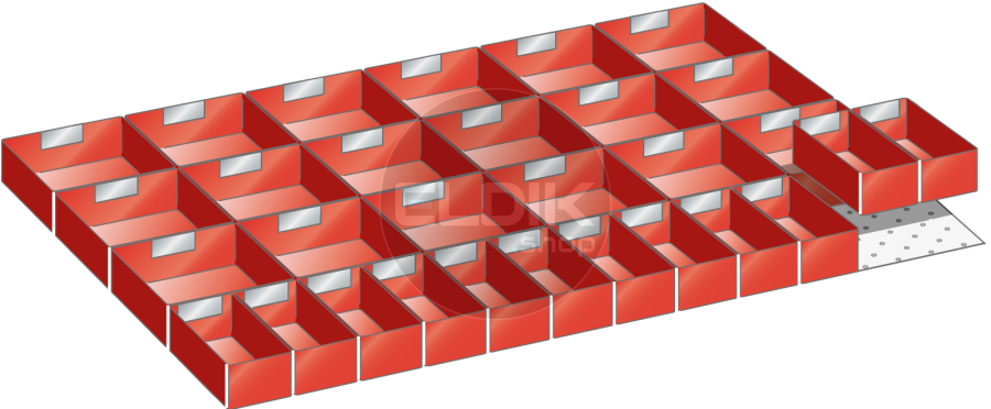 Lista 80.406.000 Set-indelingsmateriaal, 54E x 36E | voor ladehoogte 100/125 mm
