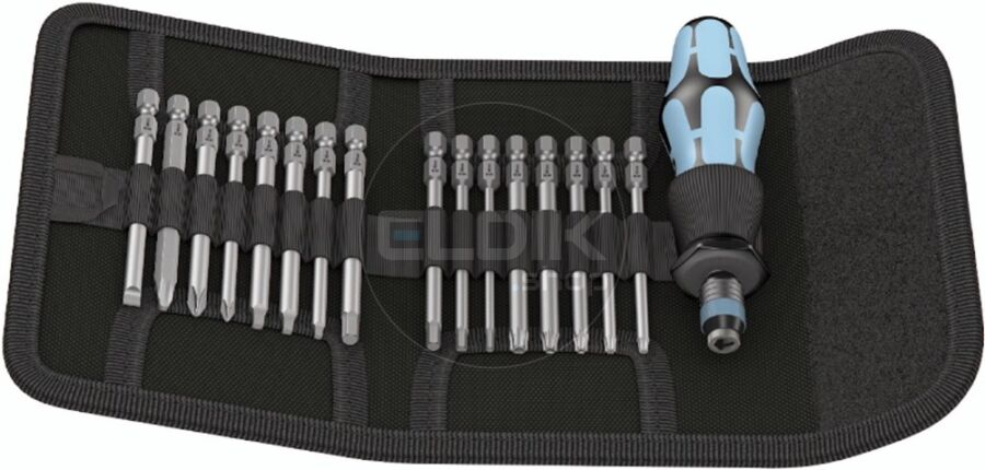 Wera KK 60 Stainless RVS Bitschroevendraaierset 60, 1/4" 17-delig - 5071116001