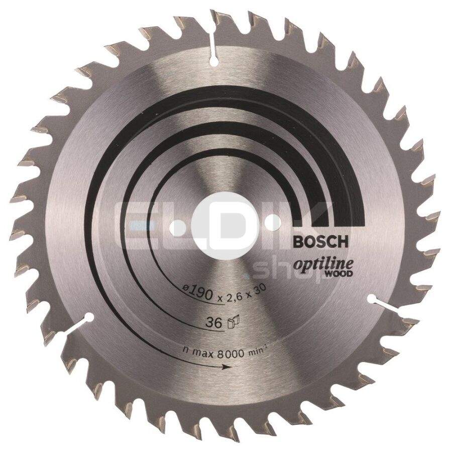 Bosch F00Y145203 Cirkelzaagblad voor Hout | 190 x 30 T36 - 2608640616