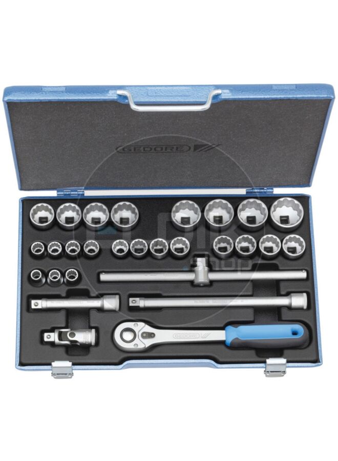 Gedore 19 VMU-10 28 Delige Dopsleutelset 1/2" - 2682869