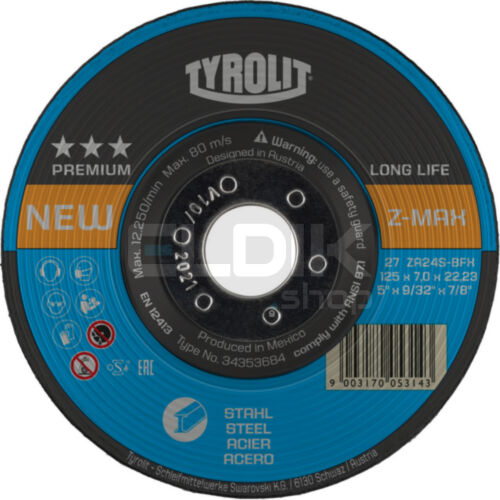 Tyrolit 34353684 Afbraamschijf 125 x 7 x 22, 23