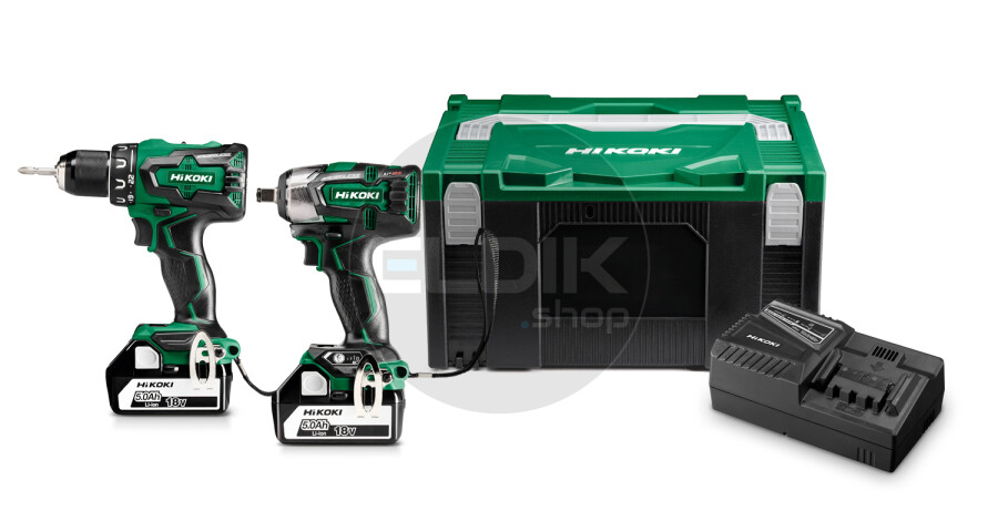 Hikoki KC18DPLWDZ Accu Combopack, boormachine + moeraanzetter 18 Volt