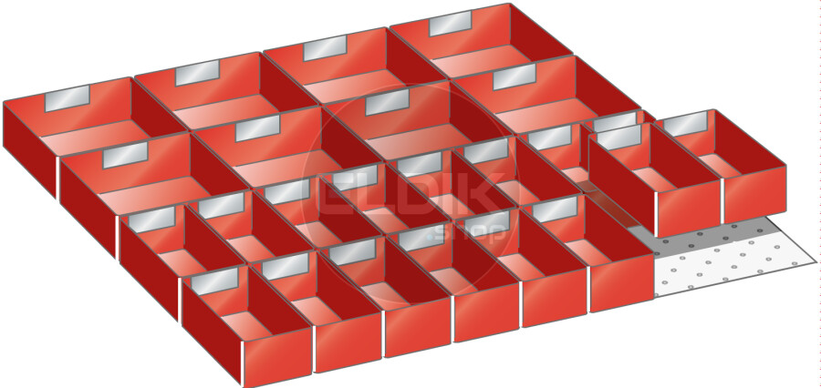Lista 100.391.000 Set-indelingsmateriaal, 36E x 36E | voor ladehoogte 100/125 mm