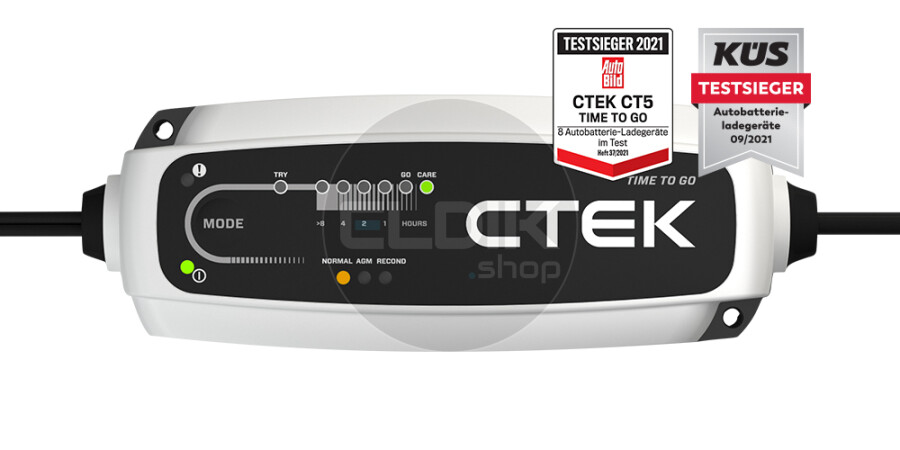 Ctek CT5 Time 2 Go Acculader 12V / 5A - CTEK040-161