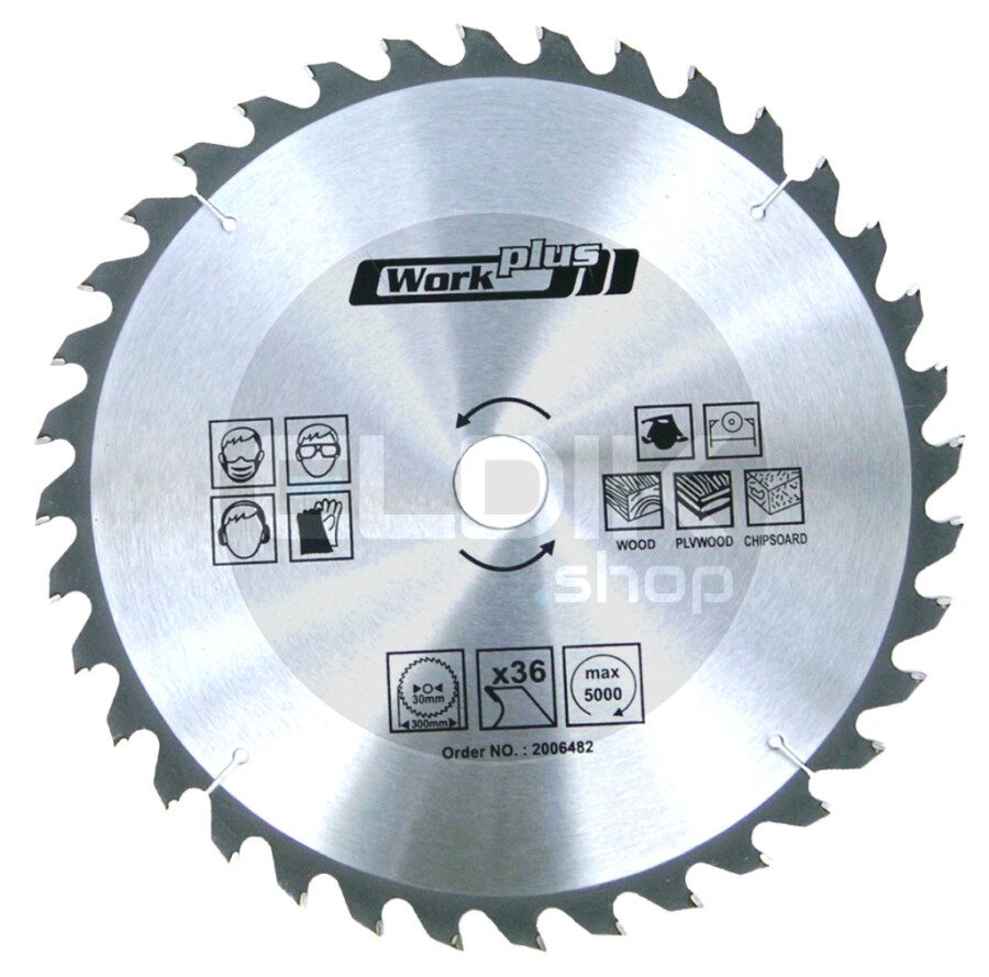 Work Plus 73633 Cirkelzaagblad voor Hout | 315 x 30 T36