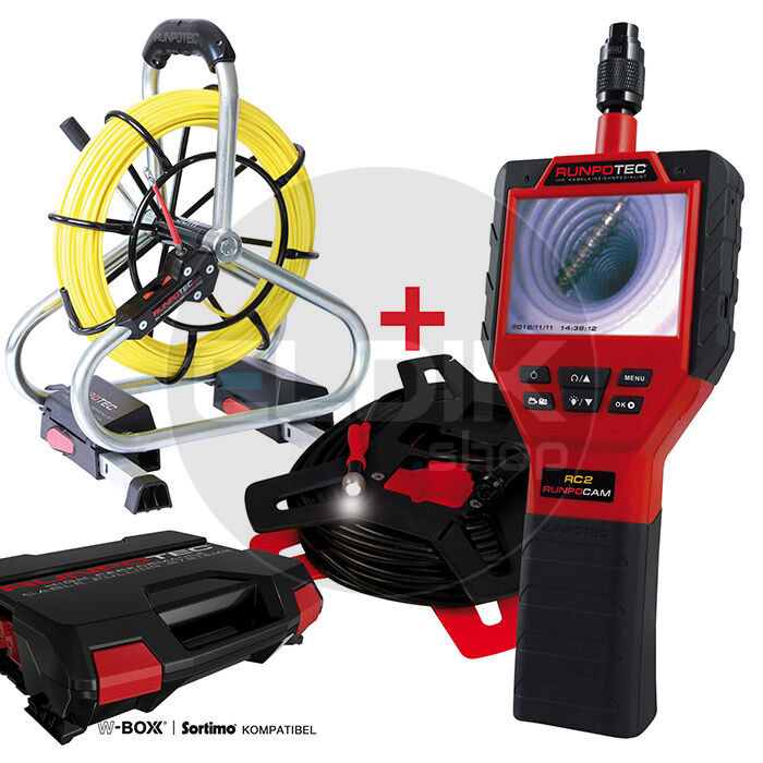 Runpotec 11140 RUNPOCAM RC2  50m + Profi-Set Glasvezel Trekveer 4,5 mm 50 m