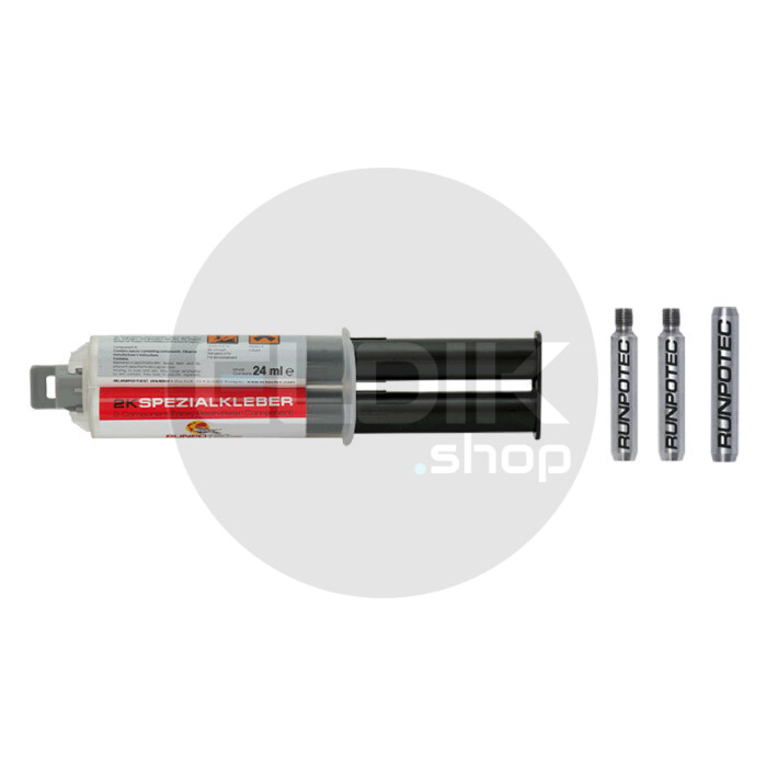 Runpotec 20489 RVS Reparatieset diam. 15mm Glasvezel Trekveer, 4-delig