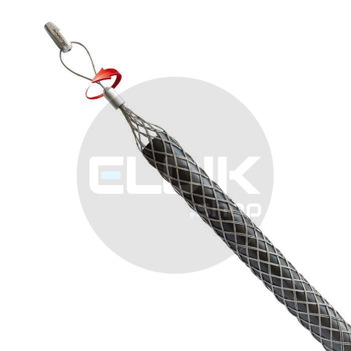 Runpotec 20437 RVS Kabeltrekkous met RTG6/12 schroefdraad en trekoog 40-50mm