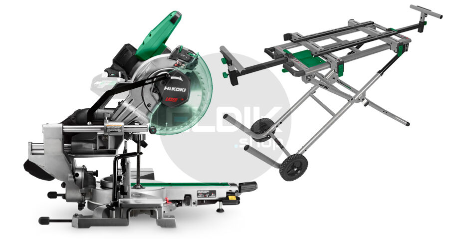 Hikoki C3610DRAW4WZ Accu afkortzaag  36V / 255 mm met onderstel | Exclusief lader en accu's
