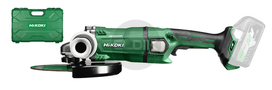 Hikoki G3623DAW4Z Accu haakse slijpmachine - 36 V / 230 mm - Exclusief lader en accu's - In PVC koffer