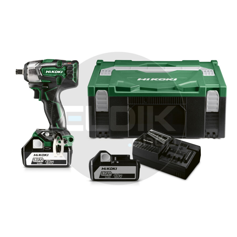 Hikoki WR18DBDL2WPZ Accu slagmoersleutel - 18 V / 5.000 mAh / 305 Nm - Inclusief accu's en lader - HSC II koffer