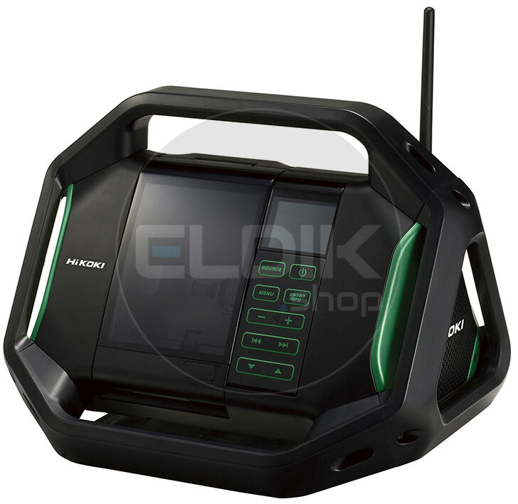 Hikoki UR18DSALW4Z Digitale accu radio - 14,4 - 18 V / 2 x 7 W / 76,4 dB - Exclusief lader en accu's