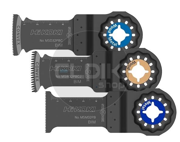 Hikoki 782793 3-delige set Multi-tool zaagbladen 1 x MSD32PBC / 1 x MSW32PC / 1 x MSW32PB
