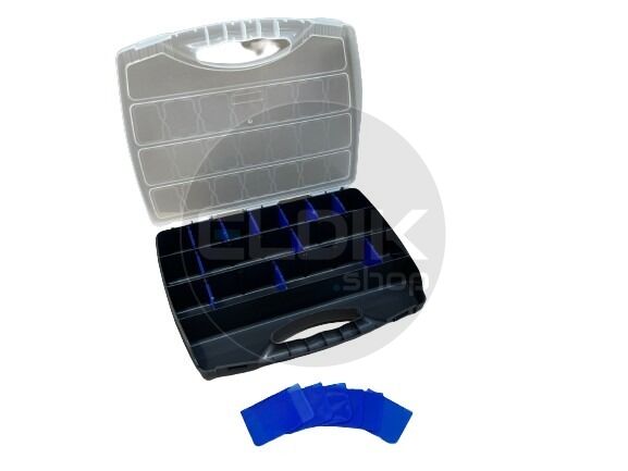 E-Tools Assortimentsdoos met 18 verdeelschotten | 320 x 265 x 50 mm