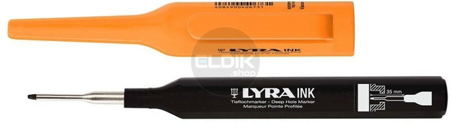 Lyra 4480099 Markeerstift voor diepe gaten, zwart