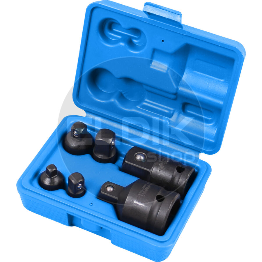 Brilliant Tools BT024605 Krachtadapterset, 6 dlg, 1/4" + 3/8" + 1/2" + 3/4"