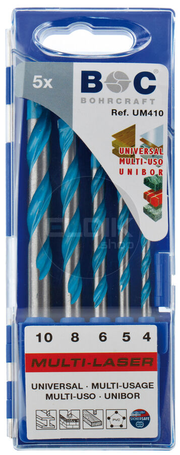 Bohrcraft UM 410 Universeelboorset 4,0 - 10,0 | 5-delig - 22701430005