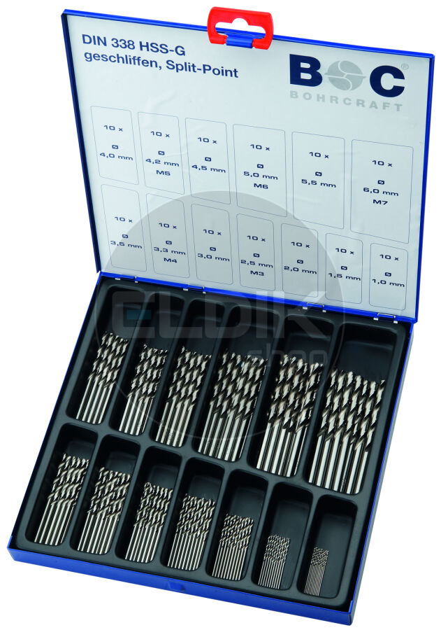 Bohrcraft MG130 Metaalboorset 1,0 - 6,0 x 0,5 | 130-delig - 11201310130