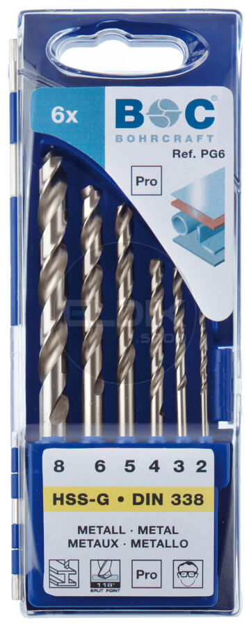 Bohrcraft PG6 Metaalboorset 2,0 - 8,0 | 6-delig - 11201430006