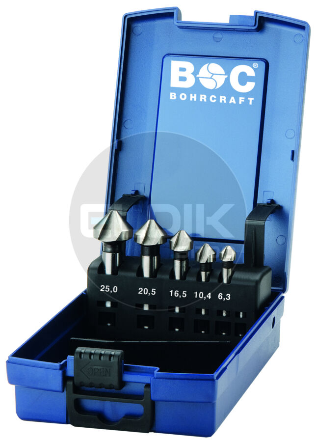 Bohrcraft 17001330005 Verzinkboorset 90° 6,3 - 25,0 | 5-delig