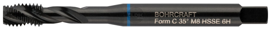 Profiplus 41540300800 Machinetap blauwring DIN 371 HSS-E M 8 RSP35°