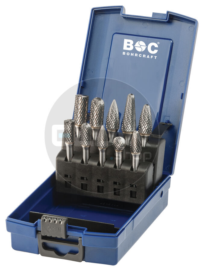 Bohrcraft 59011330012 Stiftfrezenset HM TiALN 10+12 mm 10 delig Z3-X RK10