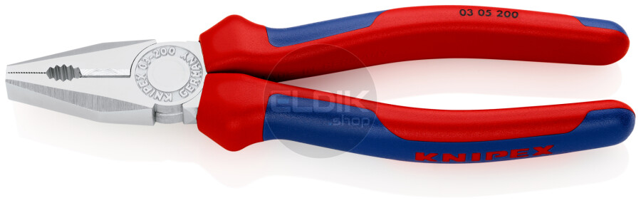 Knipex 03 05 200 Kombi-tang verchroomd/comfort 200 mm
