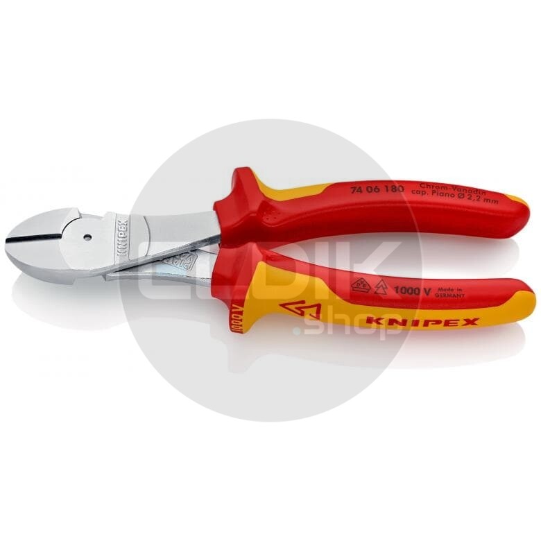 Knipex 74 06 180 Kracht-Zijsnijtang comfort 180 mm VDE