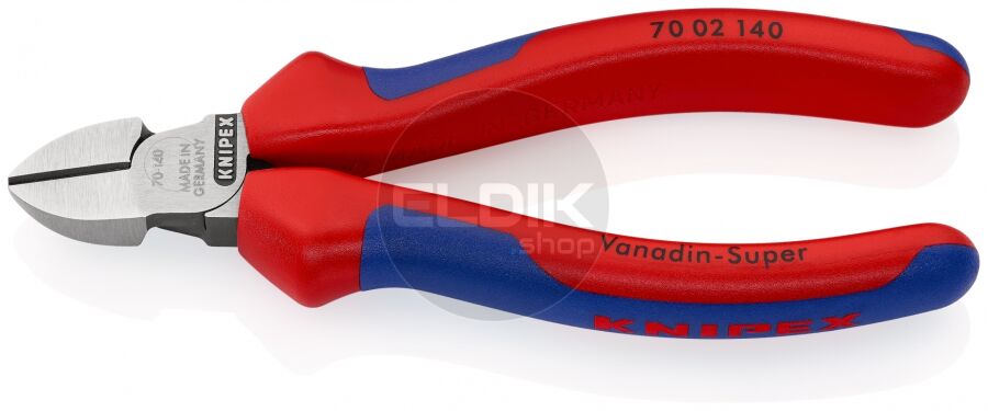 Knipex 70 02 140 Zijsnijtang gepolijst/comfort 140 mm