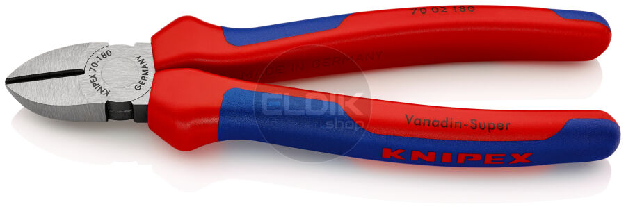 Knipex 70 02 180 Zijsnijtang gepolijst/comfort 180 mm