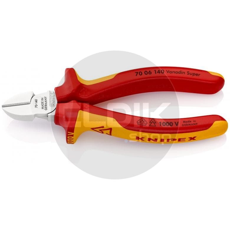 Knipex 70 06 140 Zijsnijtang verchr./comfort 140 mm VDE