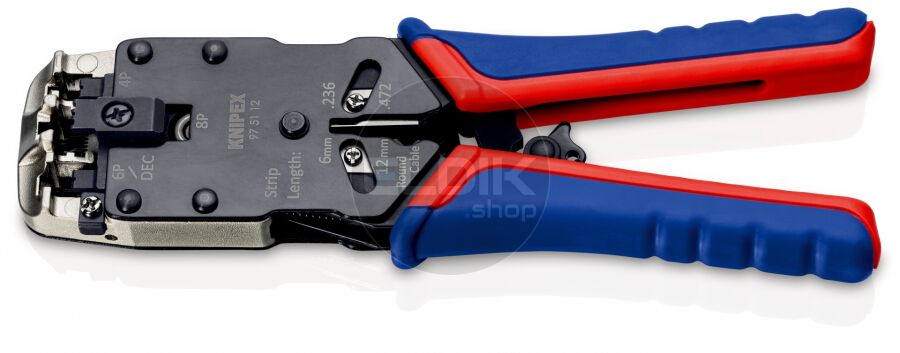 Knipex 97 51 12 UTP krimptang voor RJ10/11/12/45