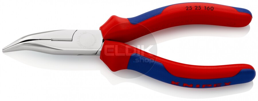 Knipex 25 25 160 Radiotang gebogen + zijsnijder 160 mm