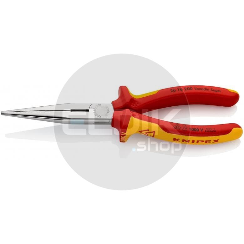 Knipex 26 16 200 Telefoontang recht + zijsn. 200 mm VDE