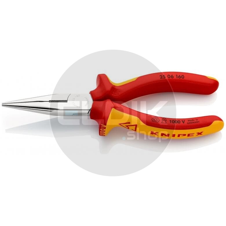 Knipex 25 06 160 Radiotang recht + zijsnijder 160 mm VDE