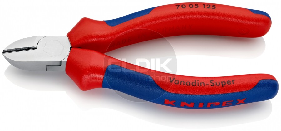 Knipex 70 05 125 Zijsnijtang verchroomd/comfort 125 mm