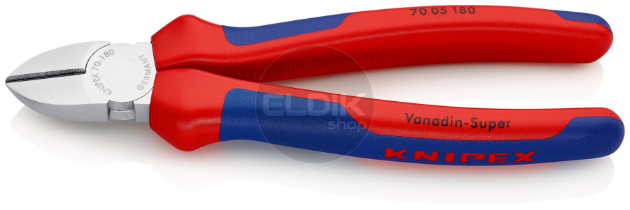 Knipex 70 05 180 Zijsnijtang verchroomd/comfort 180 mm