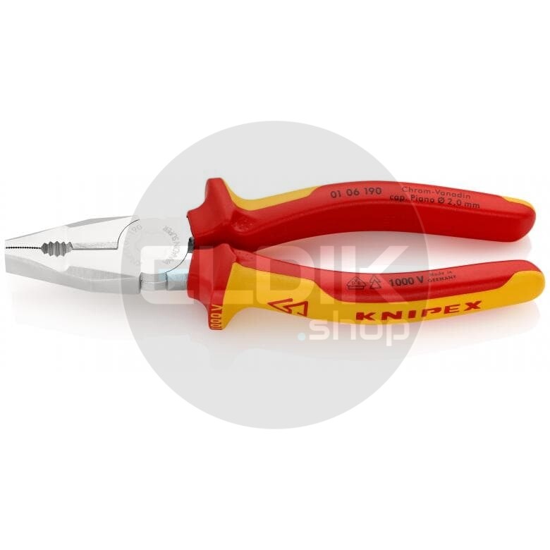 Knipex 01 06 190 Kombi-tang chroom vanadium 190 mm VDE