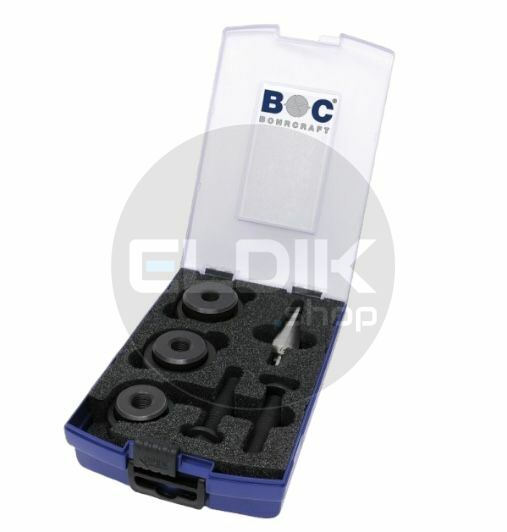 Bohrcraft 19151330006 Gatenpons set, 3-punts aansnijding in ABS-Box