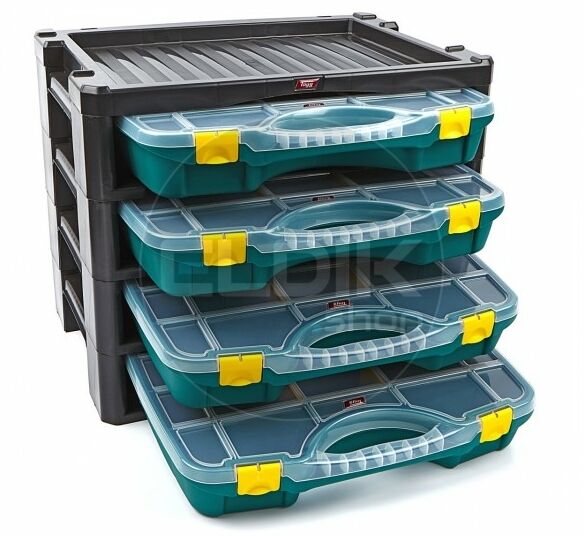 Tayg Multibox 2 Assortimentsdoos 4-delig - L447 x B314 x H360 mm - Groen - 302008