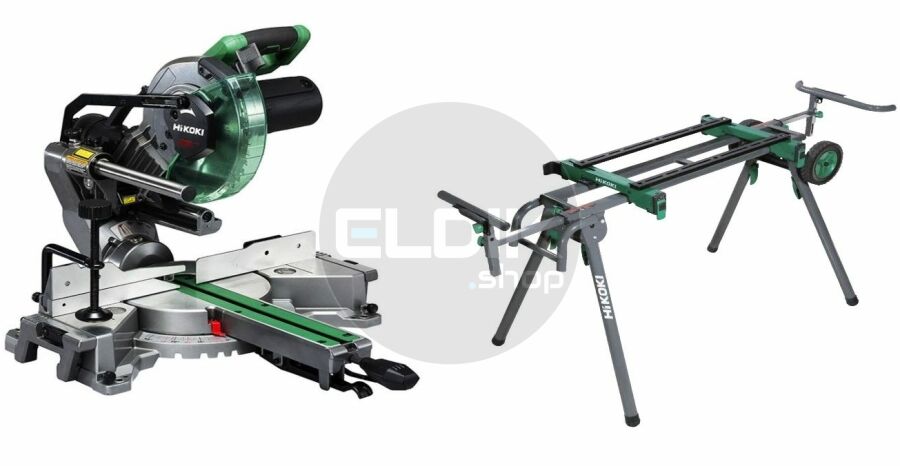 Hikoki C8FSHGWAWZ Afkortzaag 216mm 1100W + onderstel