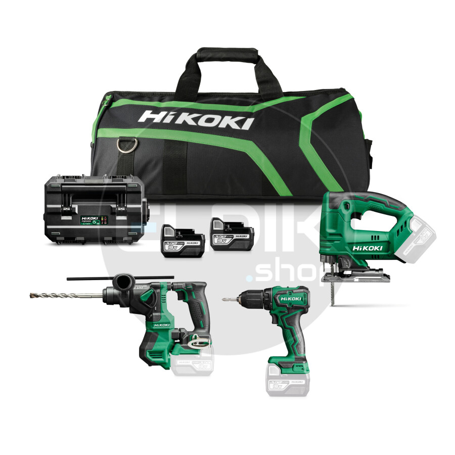 Hikoki KC18H4A-502 Combiset - 18 V / in tas. Inclusief 2 x BSL1850C accu's en lader