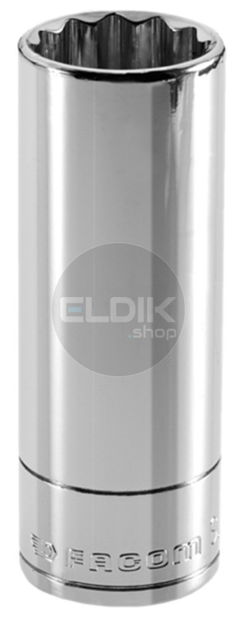 Facom S.1P1/8LA Lange Dop 1/2 - 12 kant - 1.1/8" Inch