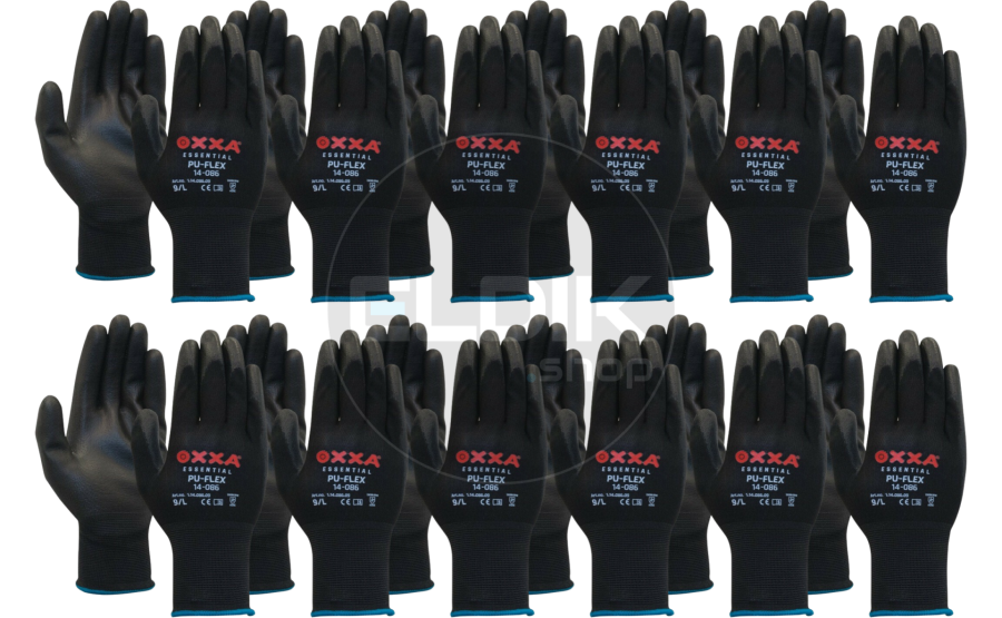 Oxxa Essential 14-086/12 Voordeelpak werkhandschoenen | PU-Flex | Maat: 7/S - 1.14.086.07