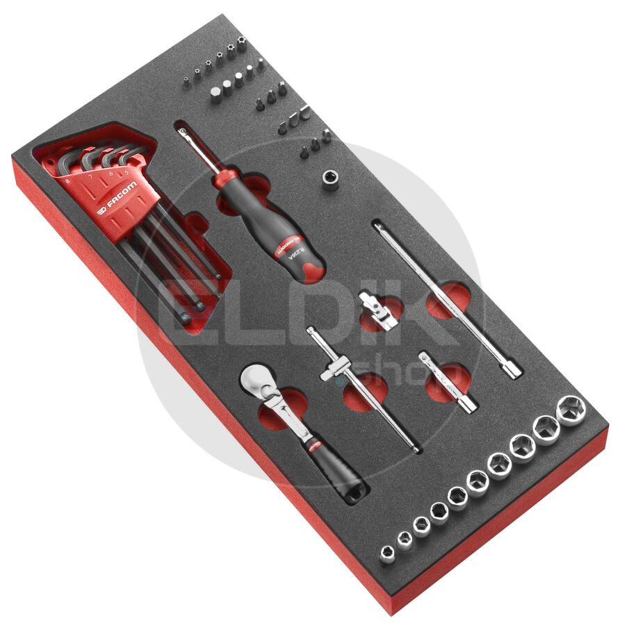 Facom MODM.RL161-36 Foam Module 38 Delige 1/4” Doppen en hulpstukken