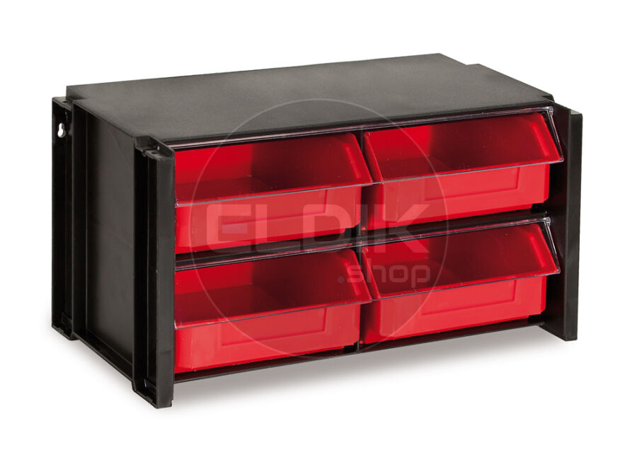 Tayg 304002 Stapelbare wandkast met klep - 4 bakken