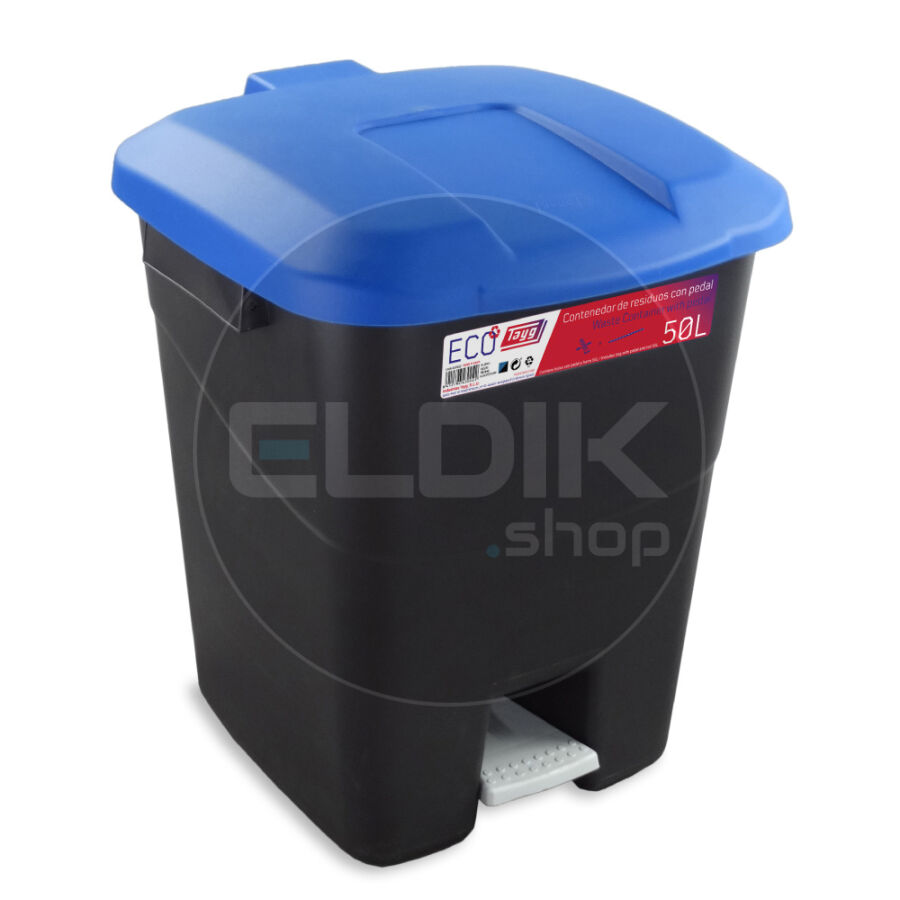 Tayg 50P Afvalcontainer met Voetpedaal - 50 Liter - blauw - 430022